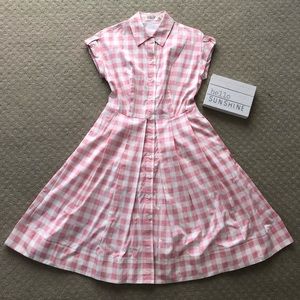 Eliza J Pink Gingham Dress